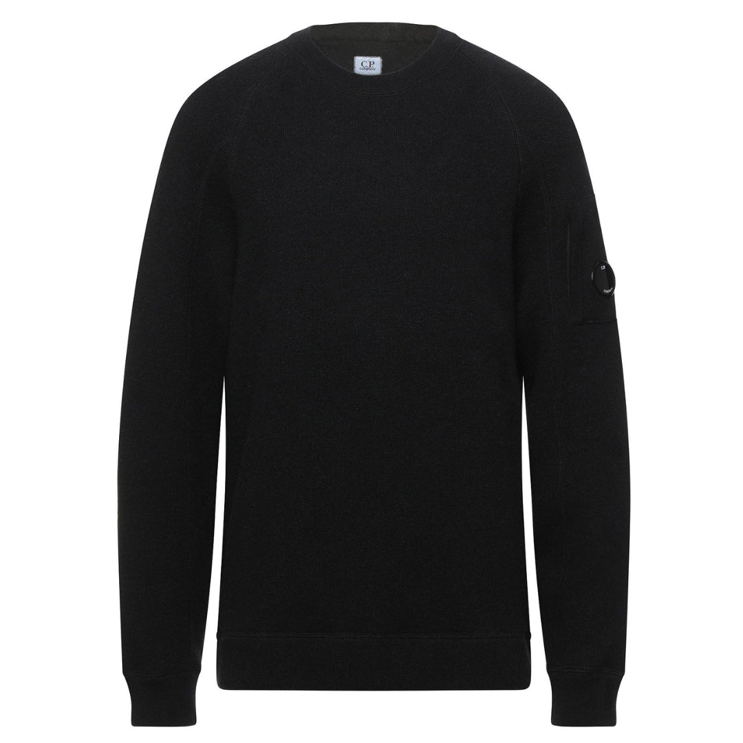 C.P. Company Lens Wool Knit Black Jumper