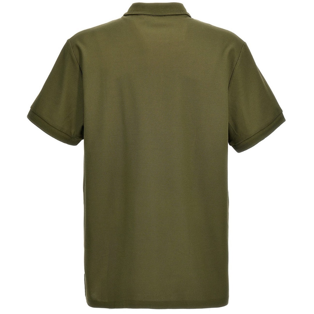 Burberry Branded Circle Logo Olive Polo Shirt