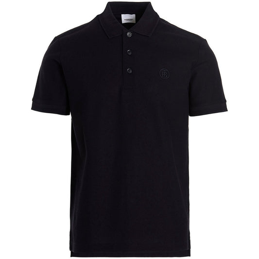 Burberry Branded Circle Logo Coal Blue Polo Shirt