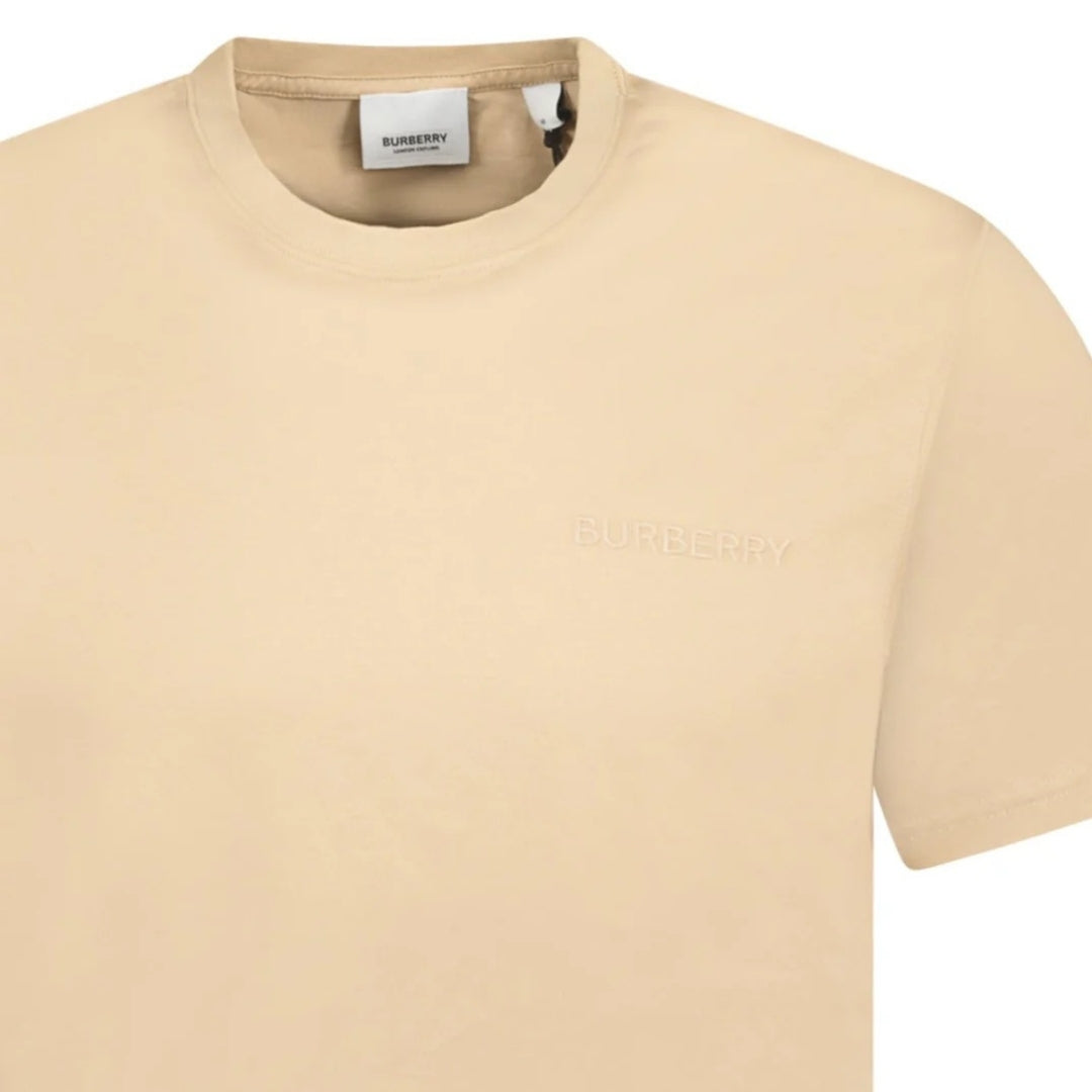 Burberry Monotone Logo Beige T-Shirt L