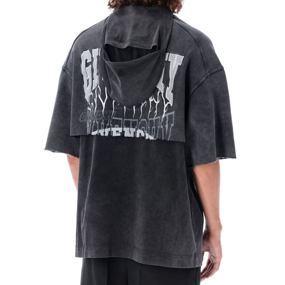 Givenchy Overlapped Design Grey T-Shirt L