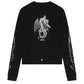 Givenchy Dragon Flames Design Boxy Fit Black Long Sleeve T-Shirt L