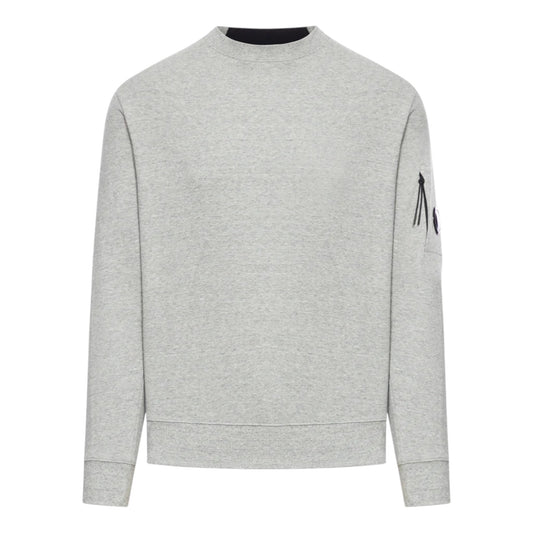 C.P. Company Diagonal Raised Fleece Lens Grey Sweatshirt