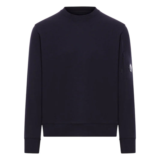 C.P. Company Diagonal Raised Fleece Lens Navy Sweatshirt