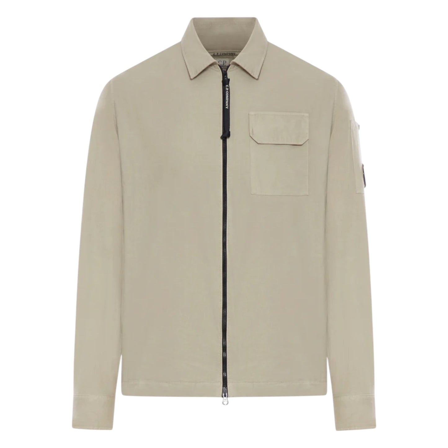 C.P. Company Gabardine Zip-Up Vintage Khaki Overshirt