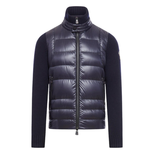 Moncler Grenoble Navy Zip-Up Padded Cardigan