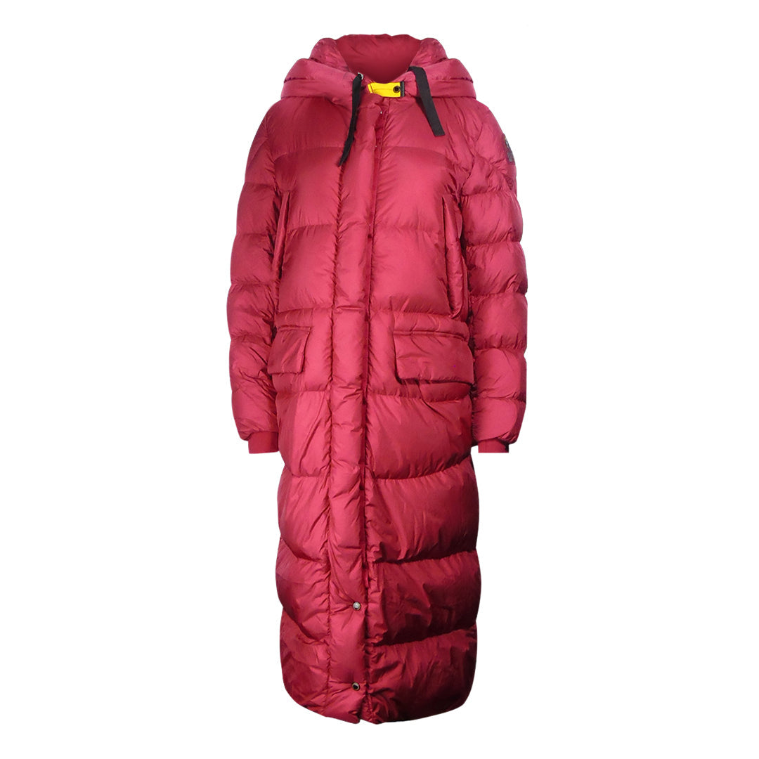 Parajumpers Mummy Red Long Hooded Down Jacket S