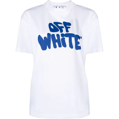 Off-White 70s Type Logo Casual Tee White T-Shirt XXS