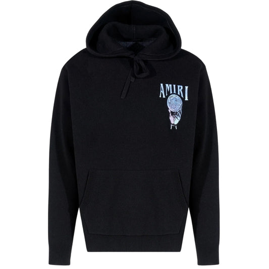 Amiri Crystal Ball Black Cashmere Hoodie M