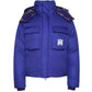 Amiri Bold Logo Blue Hooded Down Jacket M