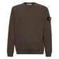 Stone Island Malfile Fleece 'Old' Effect Military Green Sweatshirt