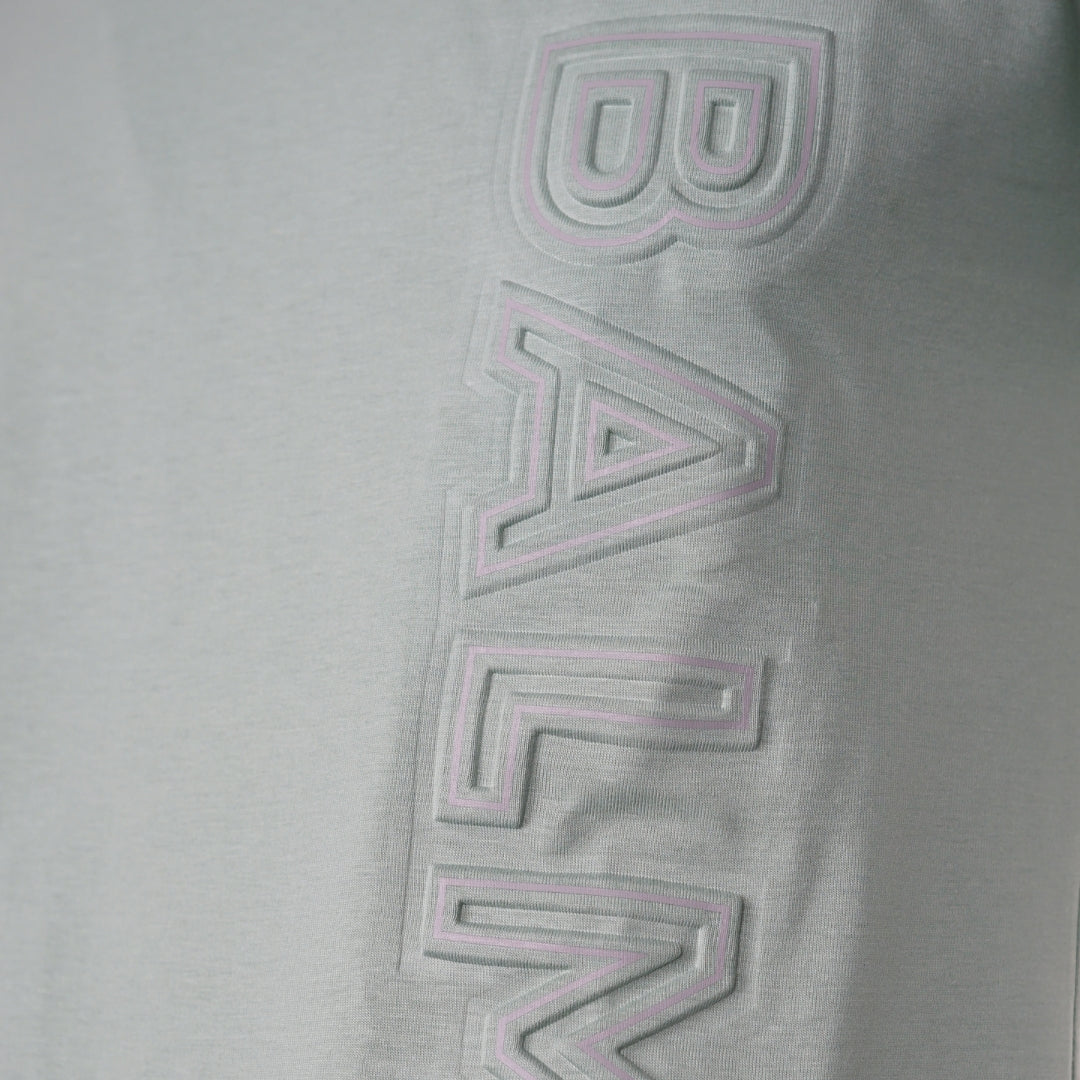 Balmain Brand Embossed Logo Green T-Shirt