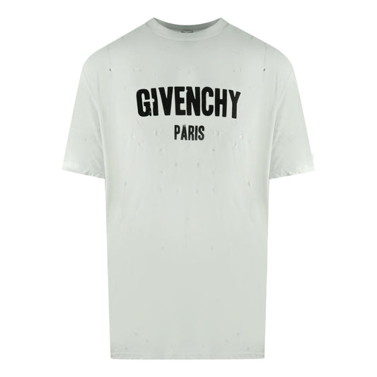 Givenchy Box Logo Paris White Womens T-Shirt