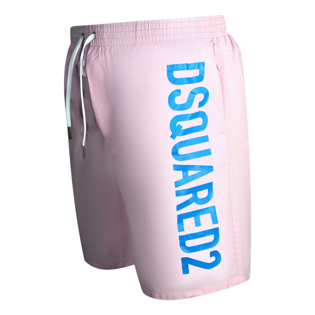 Dsquared2 Large Logo Pink Swim Shorts