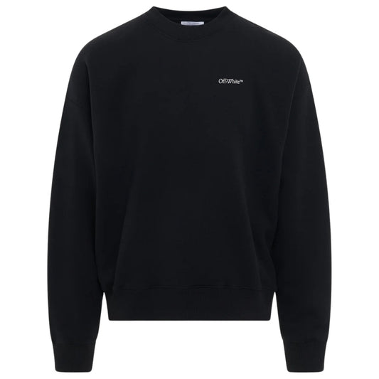 Off-White Scratch Tab Box Design Skate Fit Black Sweatshirt