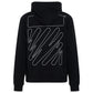 Off-White Wave Outline Diag Design Black Slim Hoodie