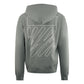 Off-White Wave Outline Diag Design Grey Slim Zip-Up Hoodie