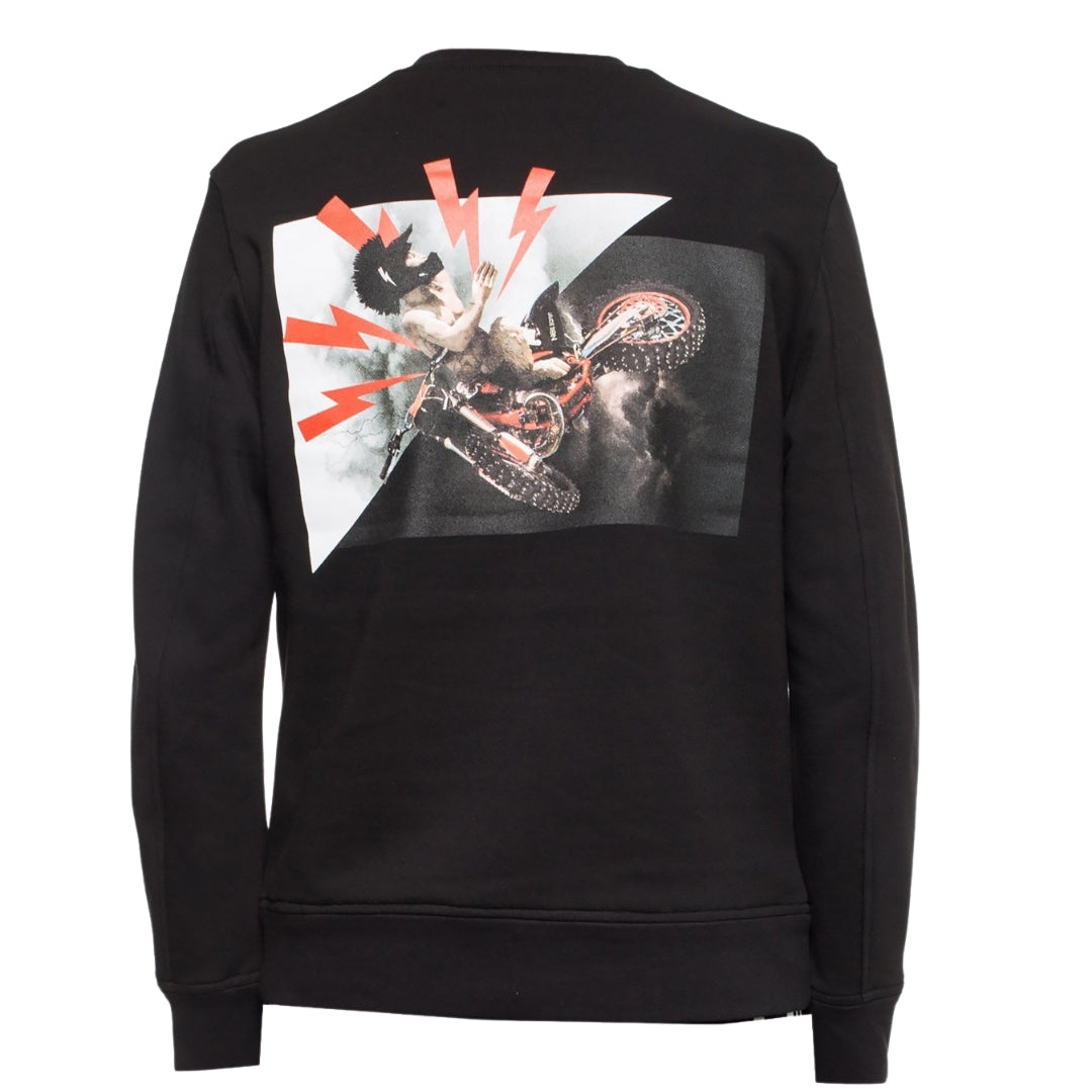 Neil Barrett Zeus Rider Black Sweatshirt - Nova Clothing