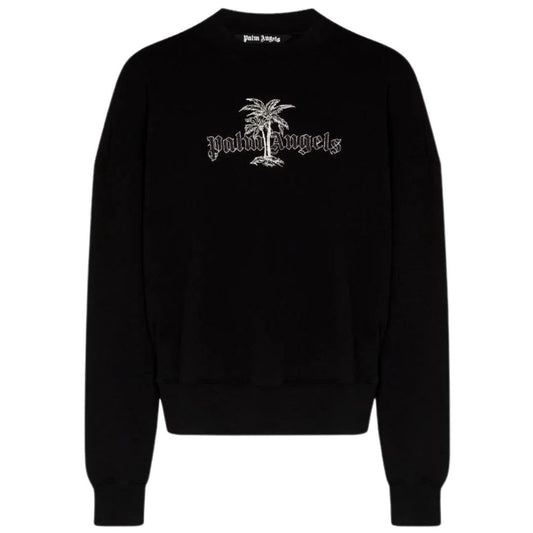 Palm Angels Logo Crew Black Sweater