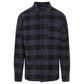 Palm Angels Curved Logo Checked Black Shirt