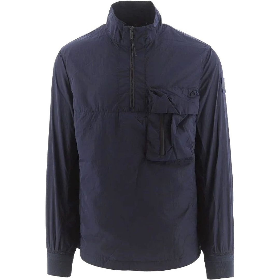 Belstaff Ramp Dark Ink Quarter Zip Windbreaker Jacket