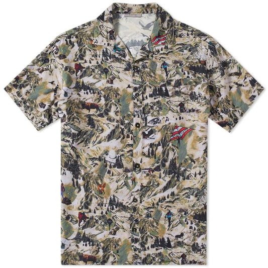 Lanvin Alpine Print Khaki Green Shirt