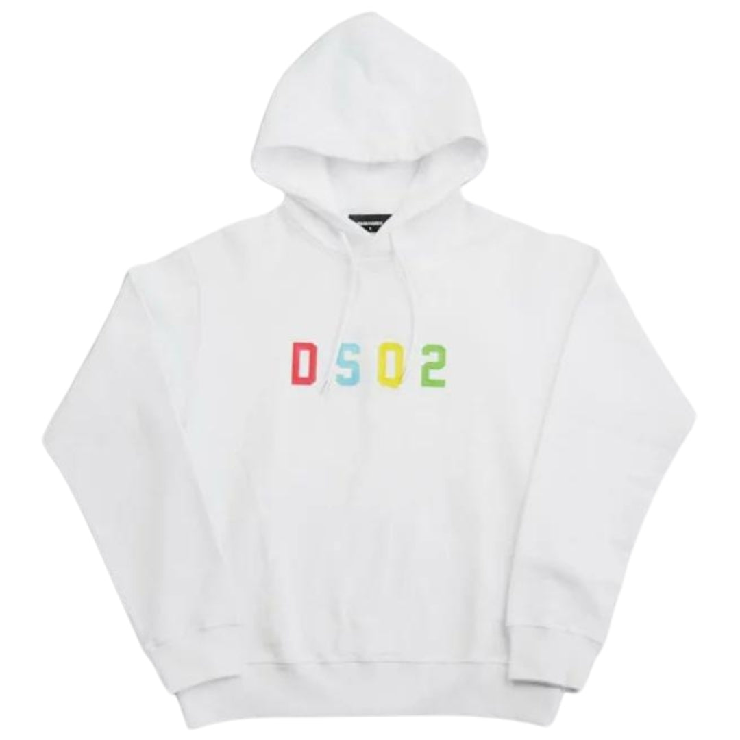 Dsquared2 Multicoloured DSQ2 Logo White Hoodie