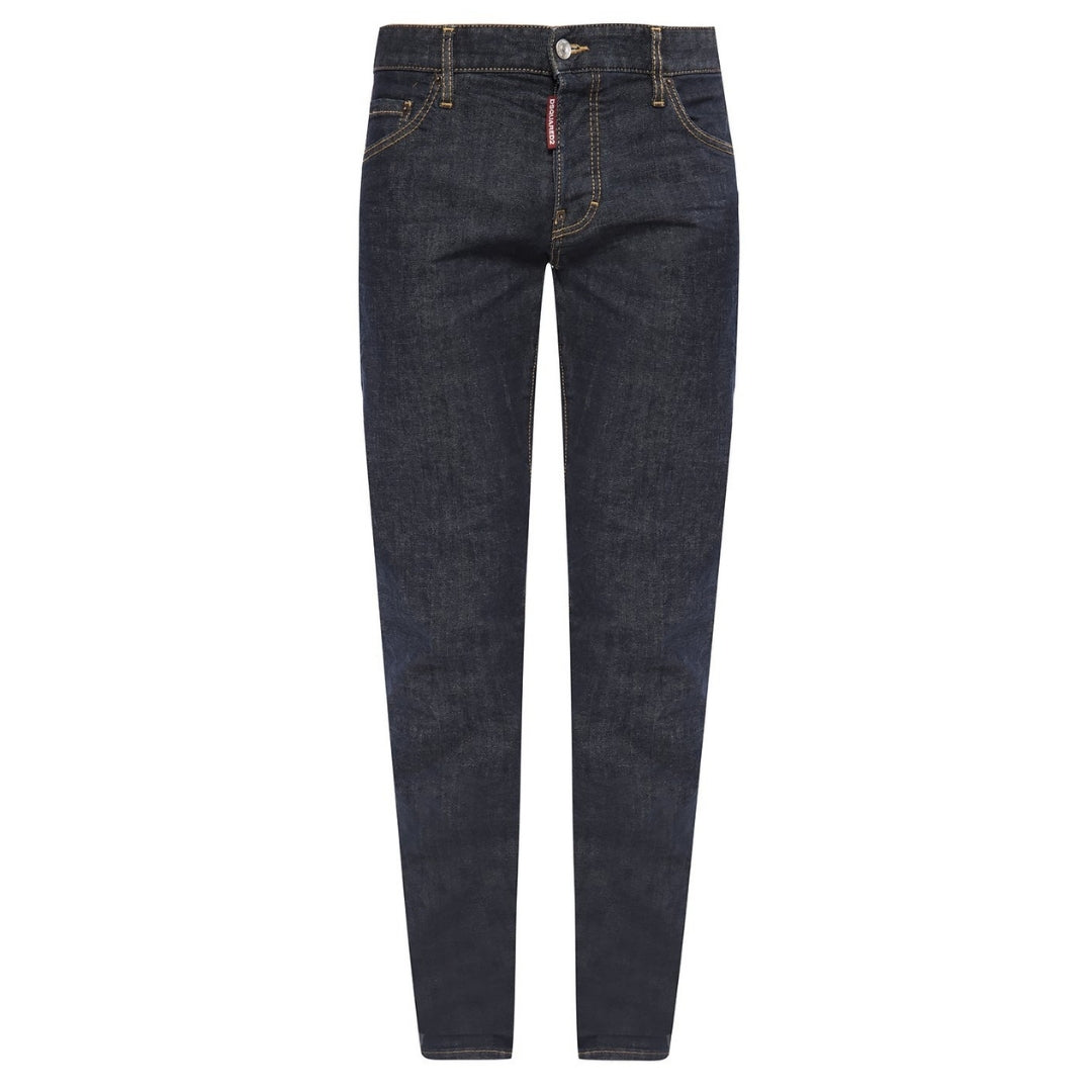 Dsquared2 Slim Jean Raw Denim Dark Blue Jeans